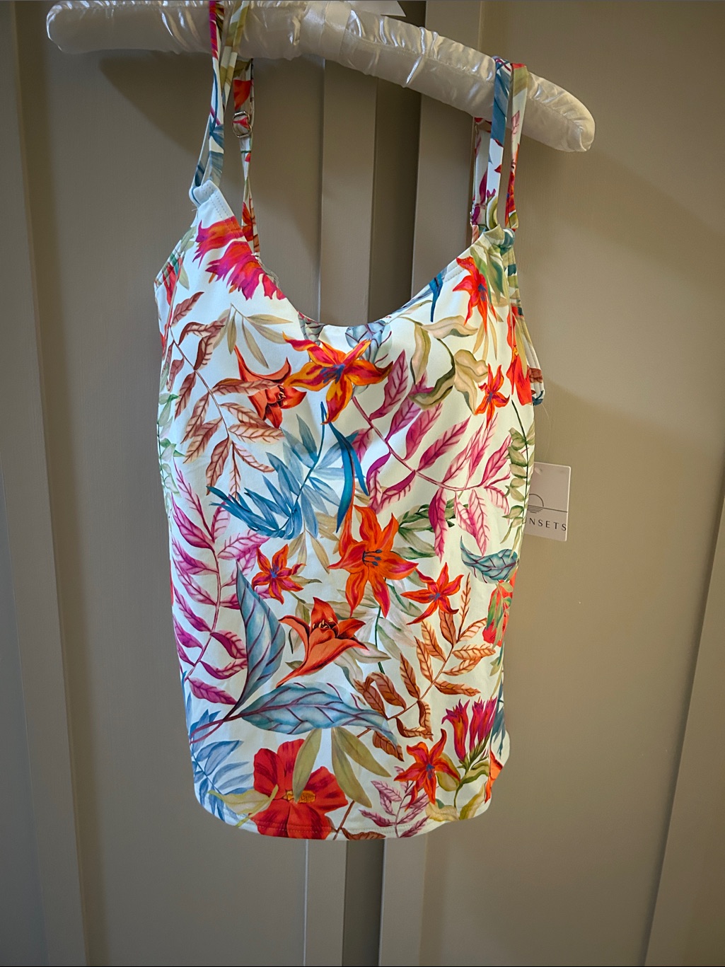 Sunsets Tropical Breeze Taylor Tankini, 36d/38c, Nwt